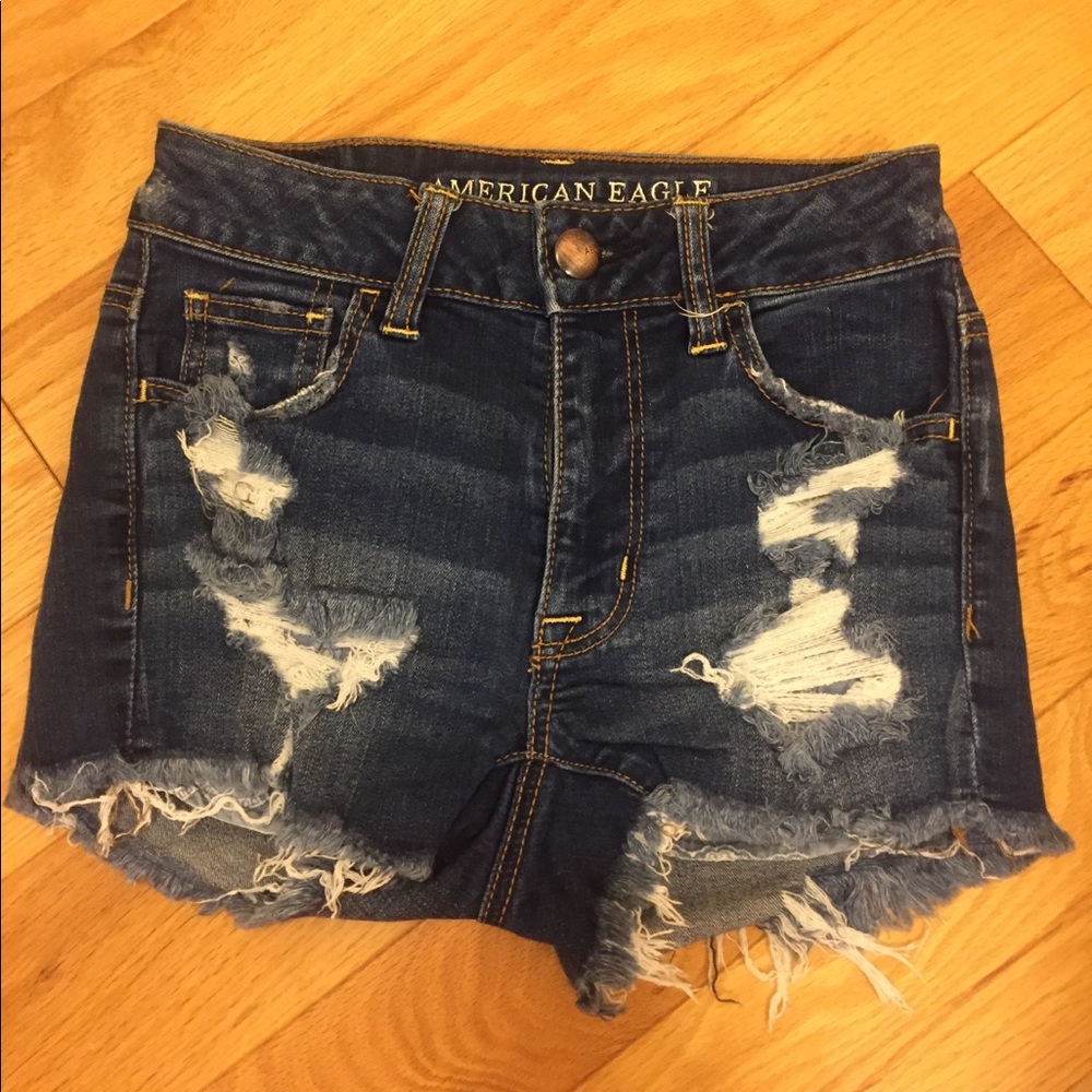 American Eagle distressed jean shorts